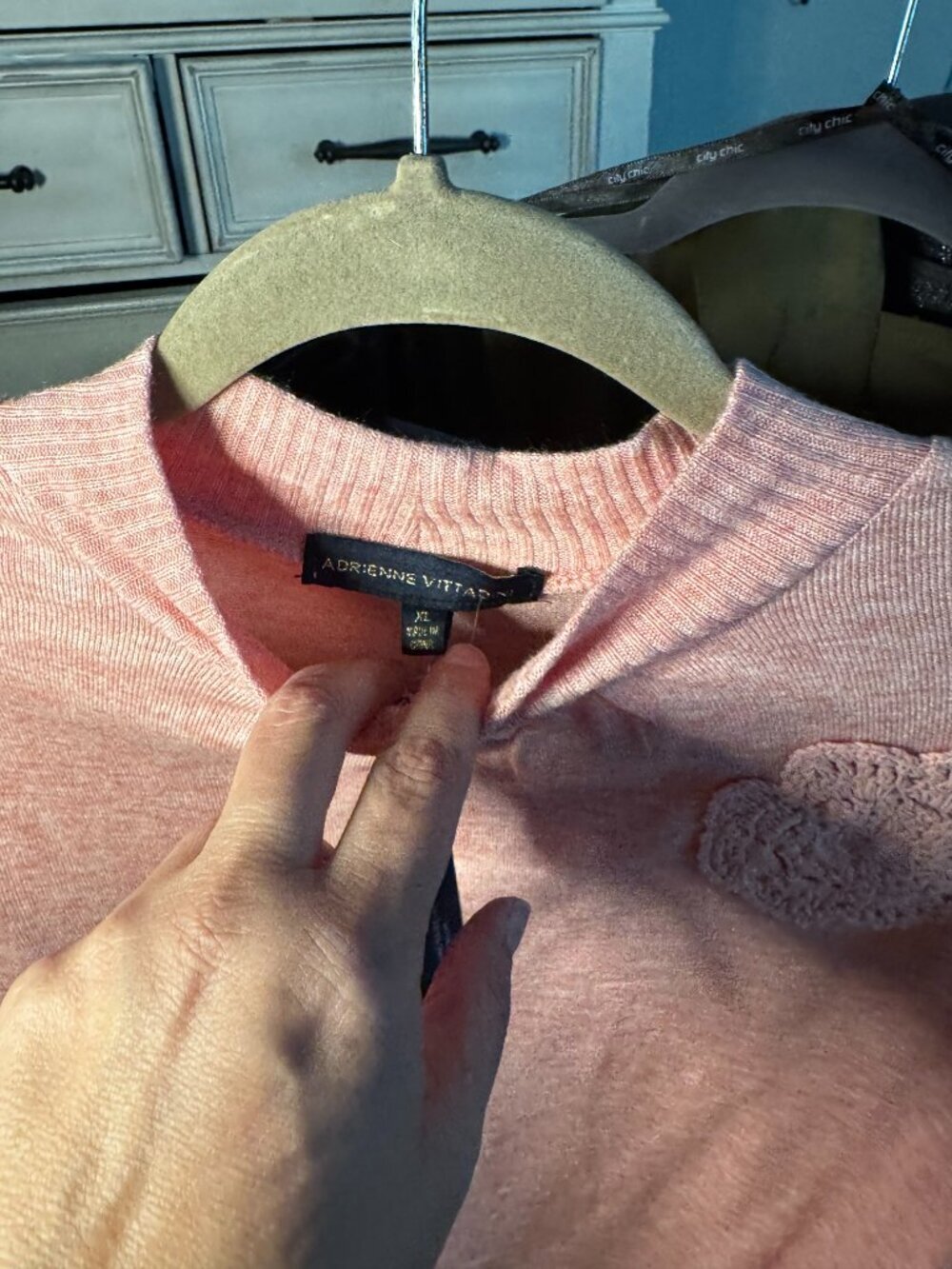 Adrienne Vittadini Pink Sweater (NWT, XL) - Picture 3 of 3